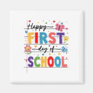 Back To School Happy First Day Of School Boy Girl Magnet