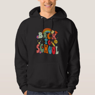 Back To School Happy First Day Of School Groovy Te Hoodie