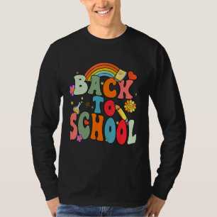 Back To School Happy First Day Of School Groovy Te T-Shirt