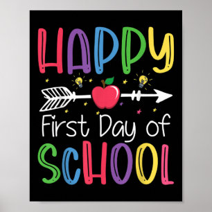 Back To School Happy First Day Of School Kids Chil Poster