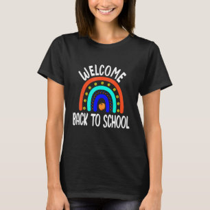 Back To School Happy First Day Of School Rainbow T T-Shirt