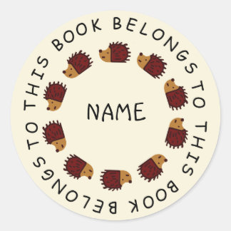 Back To School Hedgehog Sticker
