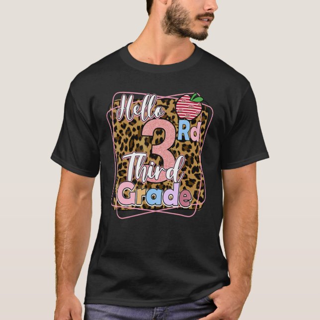 Back To School Hello 3rd Third Grade Teachers Stu T-Shirt (Front)