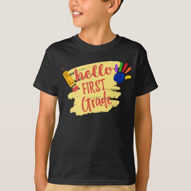 Back to School - Hello First Grade T-Shirt (Front)