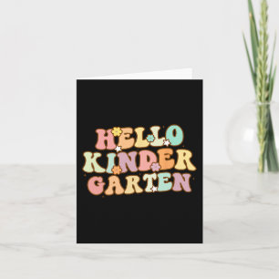 Back To School Hello Kindergarten For Kids Boy Gir Card