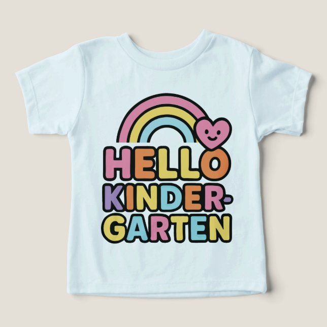 Back to School Hello Kindergarten Teacher Kids (Design Front)