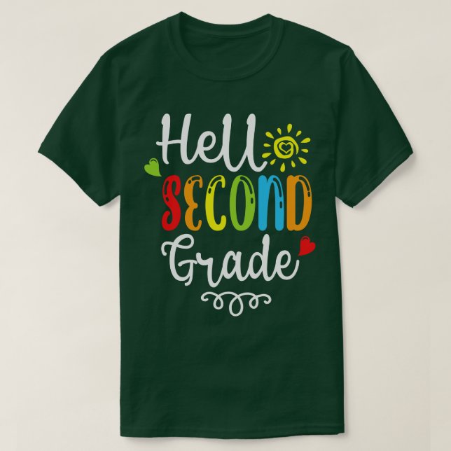 Back to school-Hello-Second-Grade-Back-To-School T-Shirt (Design Front)