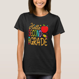 Back To School Hello Second Grade Team 2nd Grade T T-Shirt