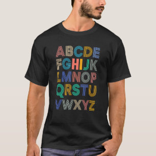 Back To School Hi Alphabet Pre K Kindergarten T-Shirt