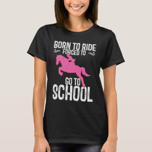 Back To School Horseback Riding Girl Horse T-Shirt