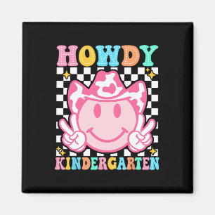 Back To School Howdy Kindergarten Cute Cowboy Cowg Magnet