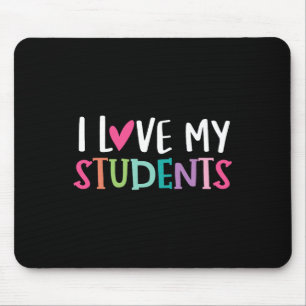Back To School I love My Students Teachers Women B Mouse Pad