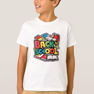Back to School Illustration – Colourful Cartoon T-Shirt