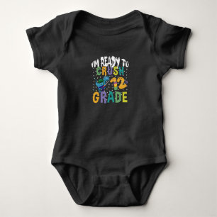Back To School I'm Ready To Crush 12th Grade Dino Baby Bodysuit