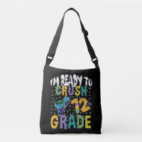 Back To School I'm Ready To Crush 12th Grade Dino