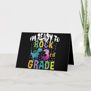 Back To School I'm Ready To Crush 3rd Grade Dino Thank You Card