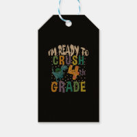 Back To School I'm Ready To Crush 4th Grade Dino