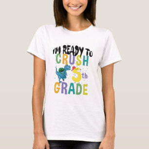 Back To School I'm Ready To Crush 5th Grade Dino T-Shirt