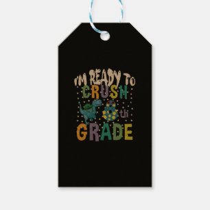 Back To School I'm Ready To Crush 8th Grade Dino Gift Tags