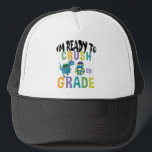 Back To School I'm Ready To Crush 8th Grade Dino Trucker Hat<br><div class="desc">Back To School I'm Ready To Crush 8th Grade Dino
8th, grade, gift, ideas, back to school, 2021, first day of school, gift idea, 8th, grader, student, eighth, grade, dinosaur, school, teacher, grade, 8th grade teacher, student, teaching, 8th grade squad, kids, gifts</div>