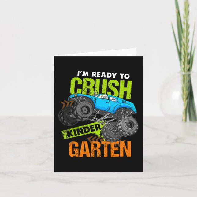 Back To School I'm Ready to Crush Kindergarten Mon Card (Front)