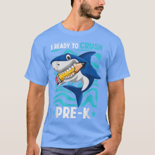 Back To School Im Ready To Crush Prek Shark Boys K T-Shirt