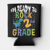 Back To School I'm Ready To Rock 2nd Grade Dino