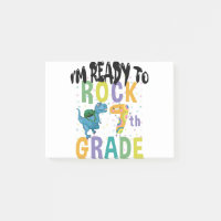 Back To School I'm Ready To Rock 7th Grade Dino