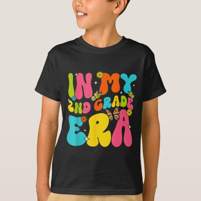 Back to school in 2nd second grade era butterfly T-Shirt (Front)