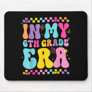 Back to school in 6th sixth grade era butterfly mouse pad