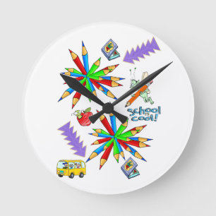 Back to School is Cool Teachers Clock