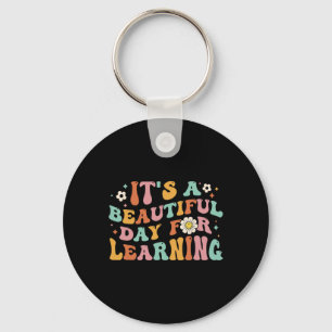 Back To School It's Beautiful Day For Learning Tea Key Ring