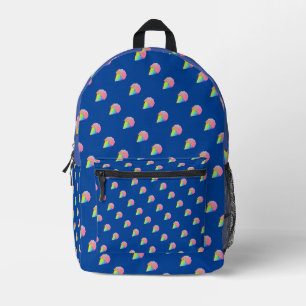 Back To School Kids Blue Ice Cream  Printed Backpack