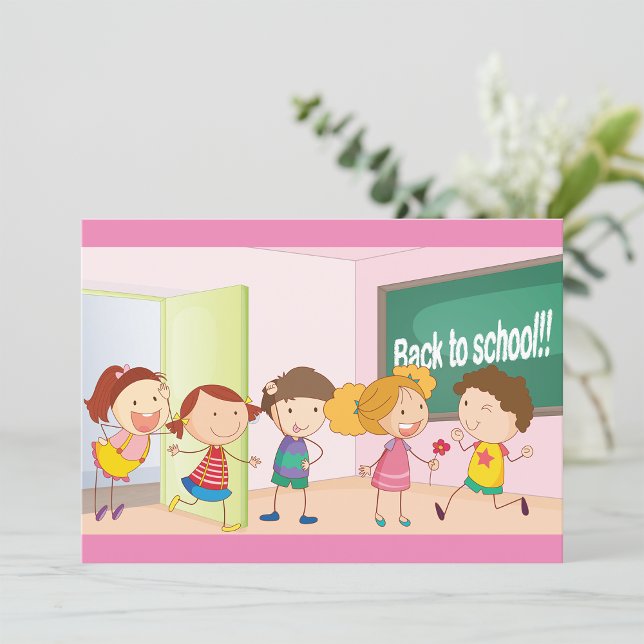Back to School Kids Happy Children Learning Invitation (Creator Uploaded)