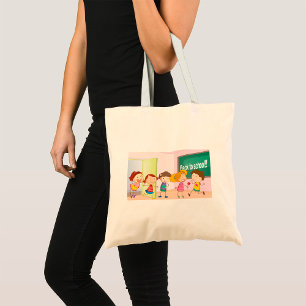 Back to School Kids Happy Children Learning Tote Bag