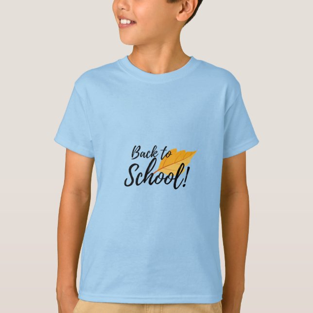 Back to School Kids T-Shirt Fall Leaf (Front)
