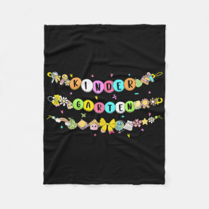 Back To School Kindergarten Bracelet Teachers Stud Fleece Blanket