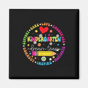 Back To School Kindergarten Dream Team Teacher Lov Magnet