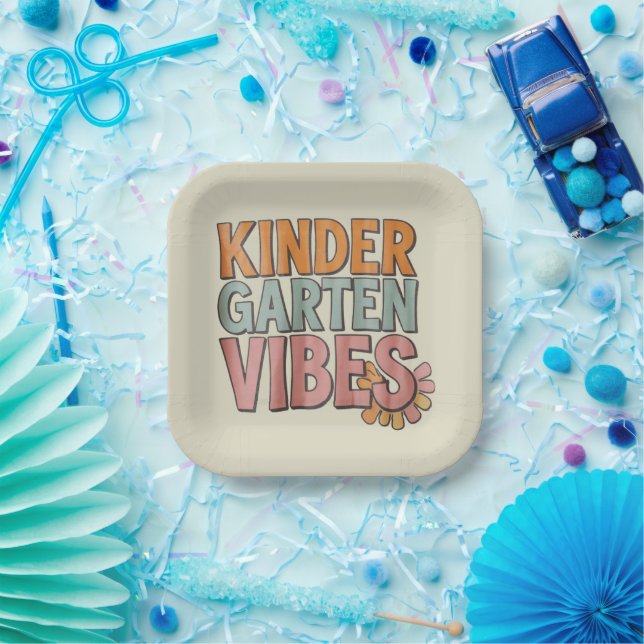 Back to School Kindergarten Pre K First Grade  Paper Plate (Party)