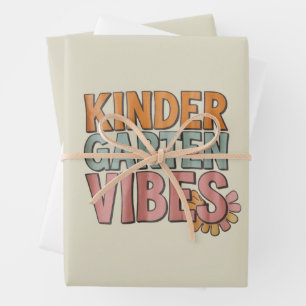 Back to School Kindergarten Pre K First Grade  Wrapping Paper Sheet