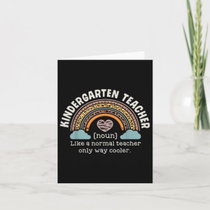 Back To School Kindergarten Teacher Funny Leopard  Card