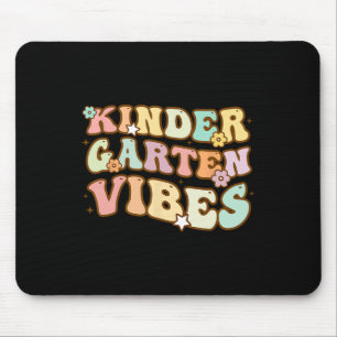 Back To School Kindergarten Vibes Retro Teacher Wo Mouse Pad