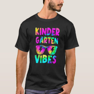 Back To School Kindergarten Vibes Tie Dye Teacher T-Shirt
