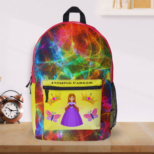 Back to School Lefty Girls Princess Name Backpack