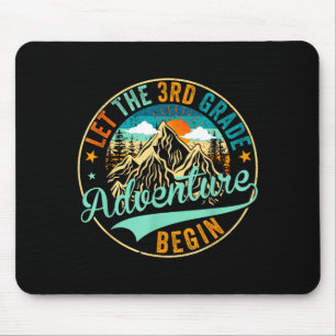 Back to school let the 3rd third grade adventure mouse pad