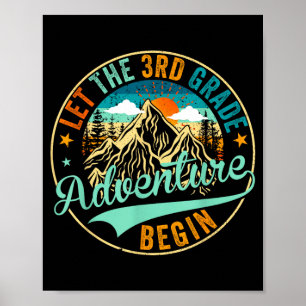 Back to school let the 3rd third grade adventure poster