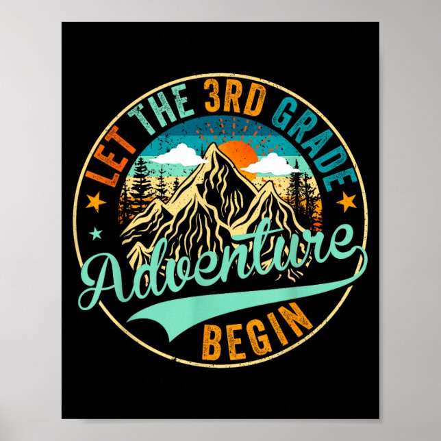 Back to school let the 3rd third grade adventure poster (Front)