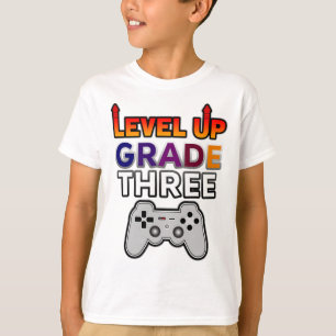 Back to School Level Up Grade Three T-Shirt