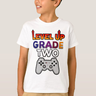 Back to School Level Up Grade Two T-Shirt