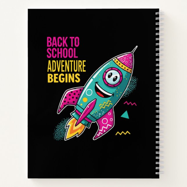 Back to School Lightbulb – The Adventure Begins  Notebook (Back)